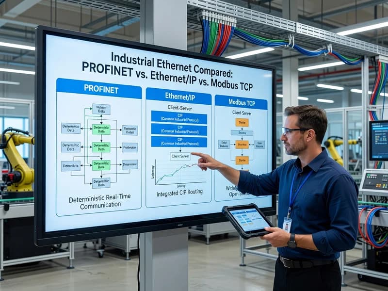 PROFINET vs EtherNet/IP vs Modbus TCP: Industrial Ethernet Compared