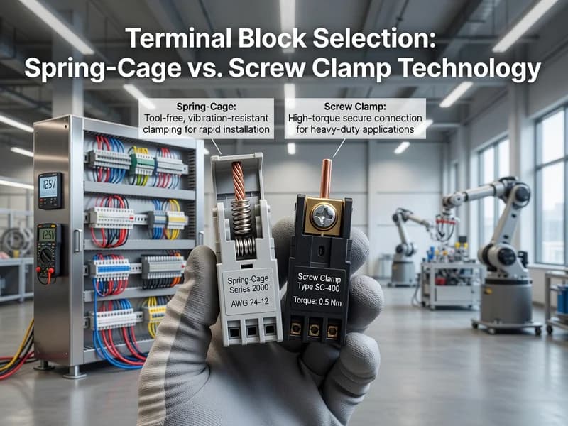 Terminal Block Selection: Spring-Cage vs Screw Clamp Technology